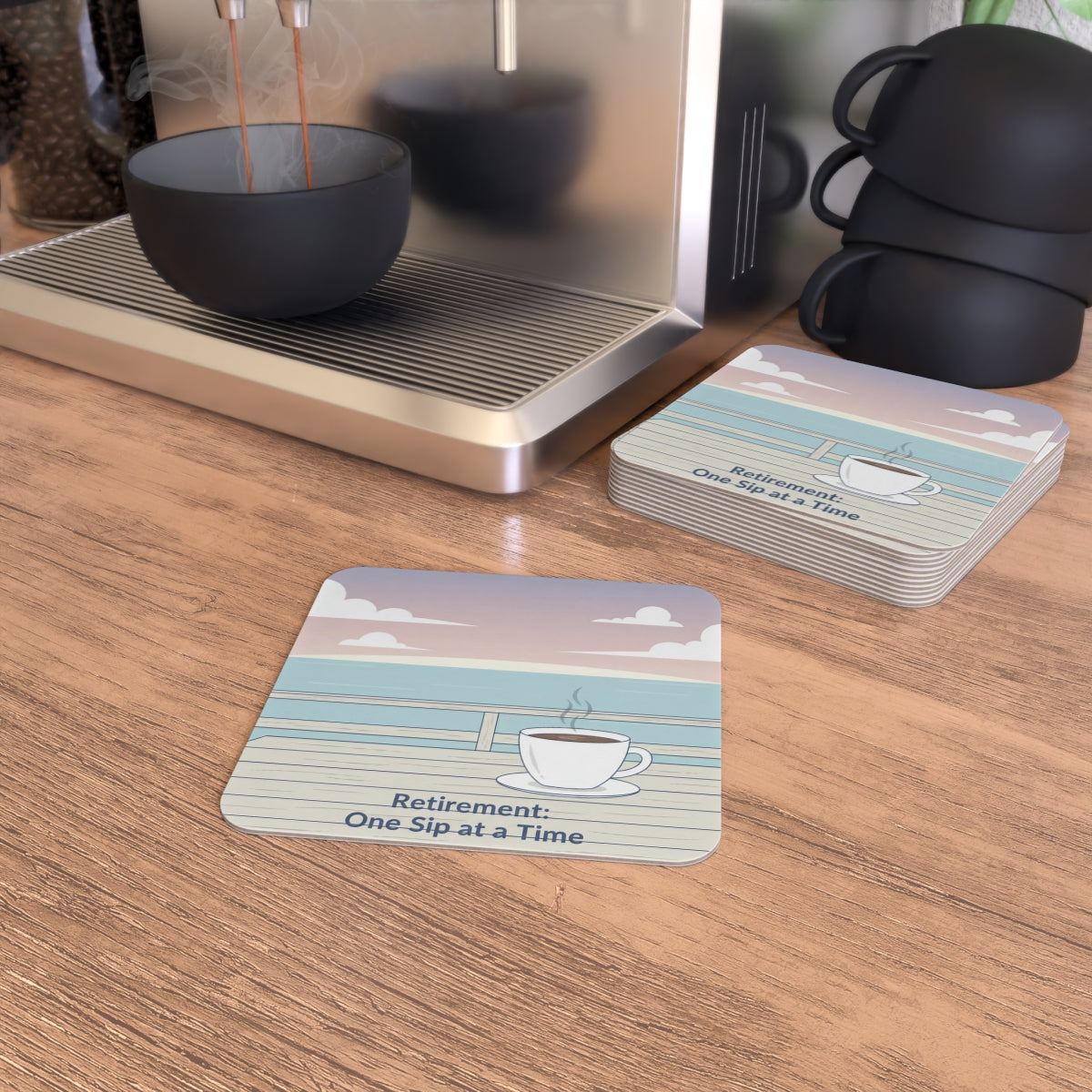 Retirement One Sip at a Time Coaster Set