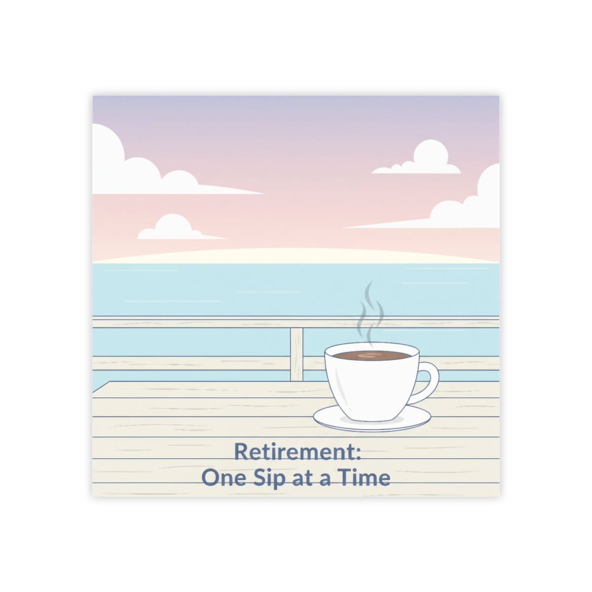 Retirement One Sip at a Time Wall Art Decor