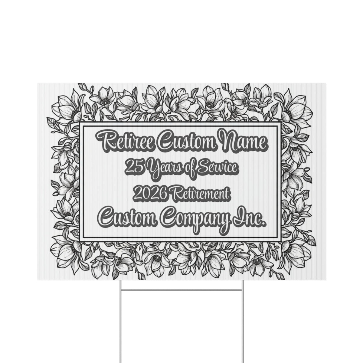 Personalized Retirement Yard Sign Celebration product type