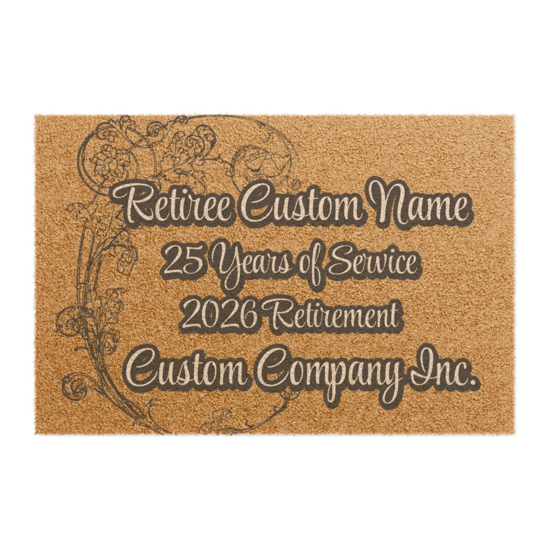 Retiree Custom Name 25 Years Of Service 2026 Retirement Mat