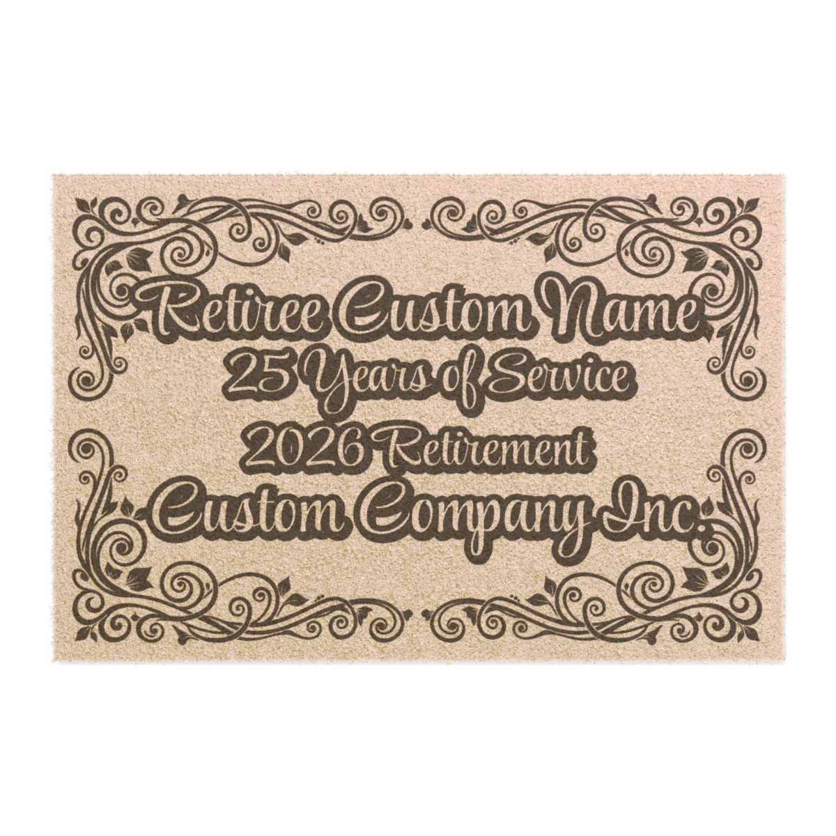 Customized 2026 Retirement Years of Service Plaque