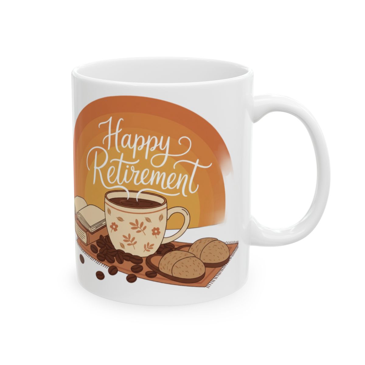 Happy Retirement Coffee Mug with Retro Design