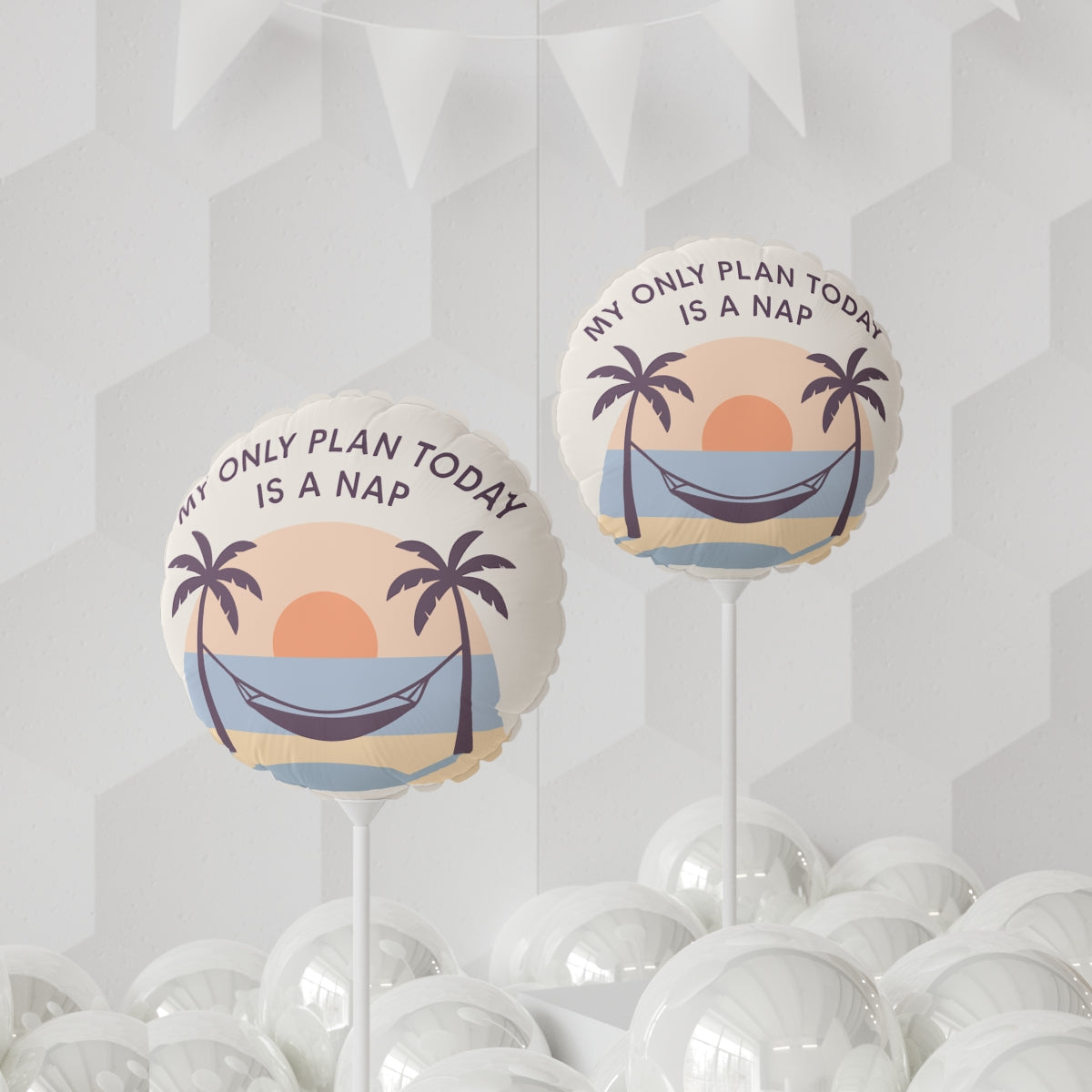 My Only Plan Today is a Nap | Relaxation Vibes | Personalized Retirement Mylar Ballons 11in or 22in - Retiree Gifts Retirement Party