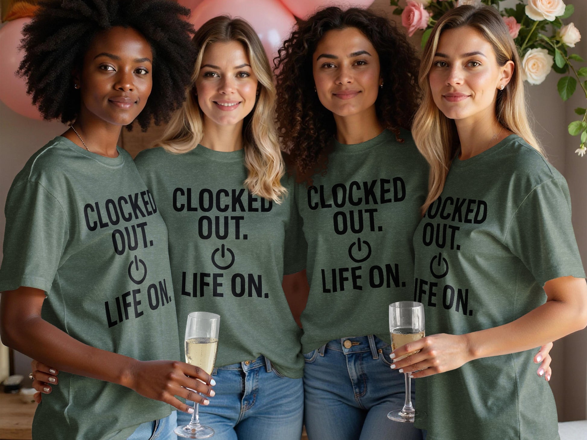 Clocked Out Life On Dark Heaterh Color Bella T-Shirts - Retiree Gifts Retirement Party