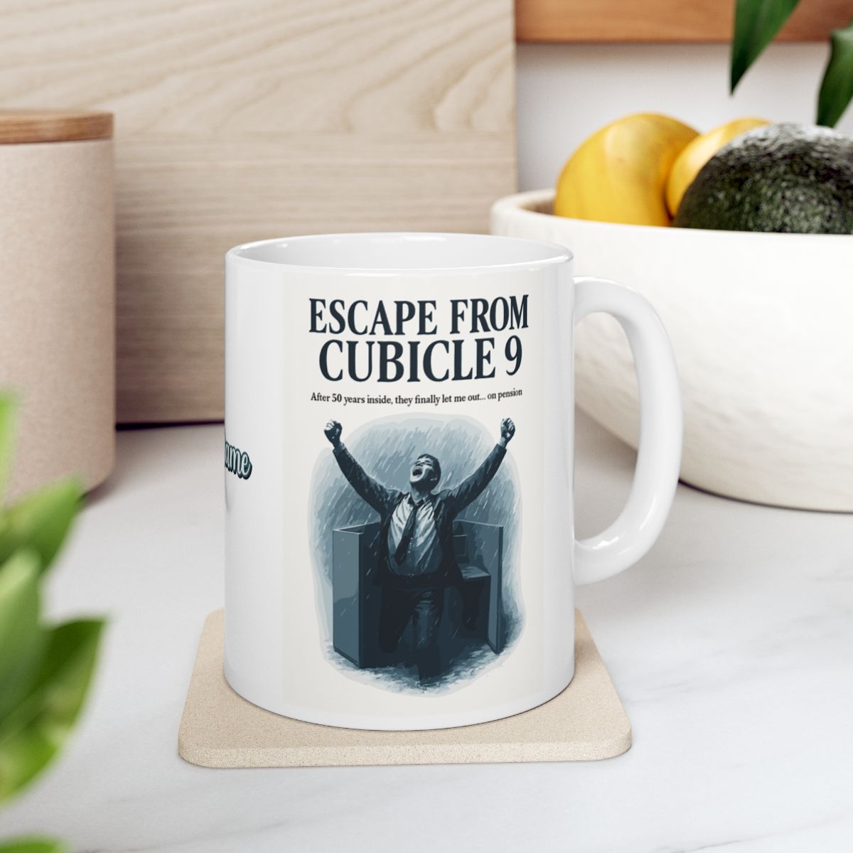 Escape From Cubicle 9 After 50 Years | The Pension | Personalized Microwavable Ceramic Mugs 11oz 15oz 20o - Retiree Gifts Retirement Party