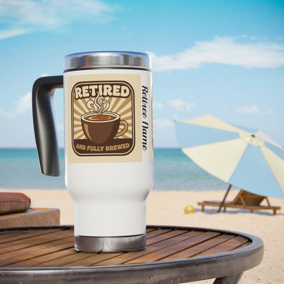 Retired And Fully Brewed Coffee Mug With Handle