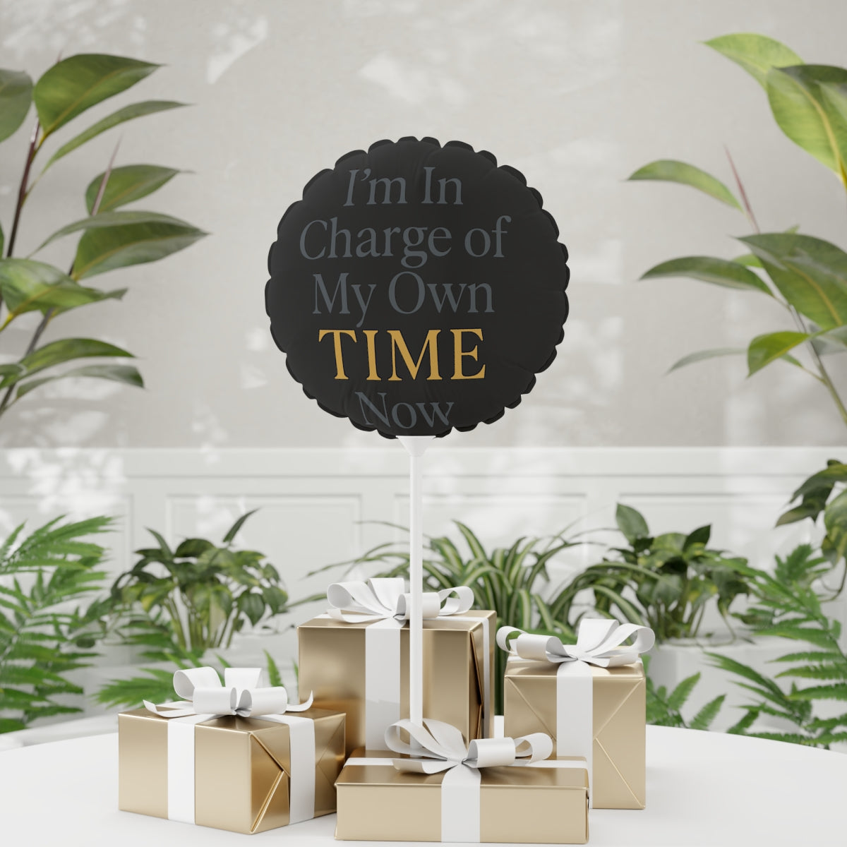 I am In Charge of My Own TIME Now | A New Life Awaits | Retirement Gift Mylar Ballons 11in or 22in - Retiree Gifts Retirement Party