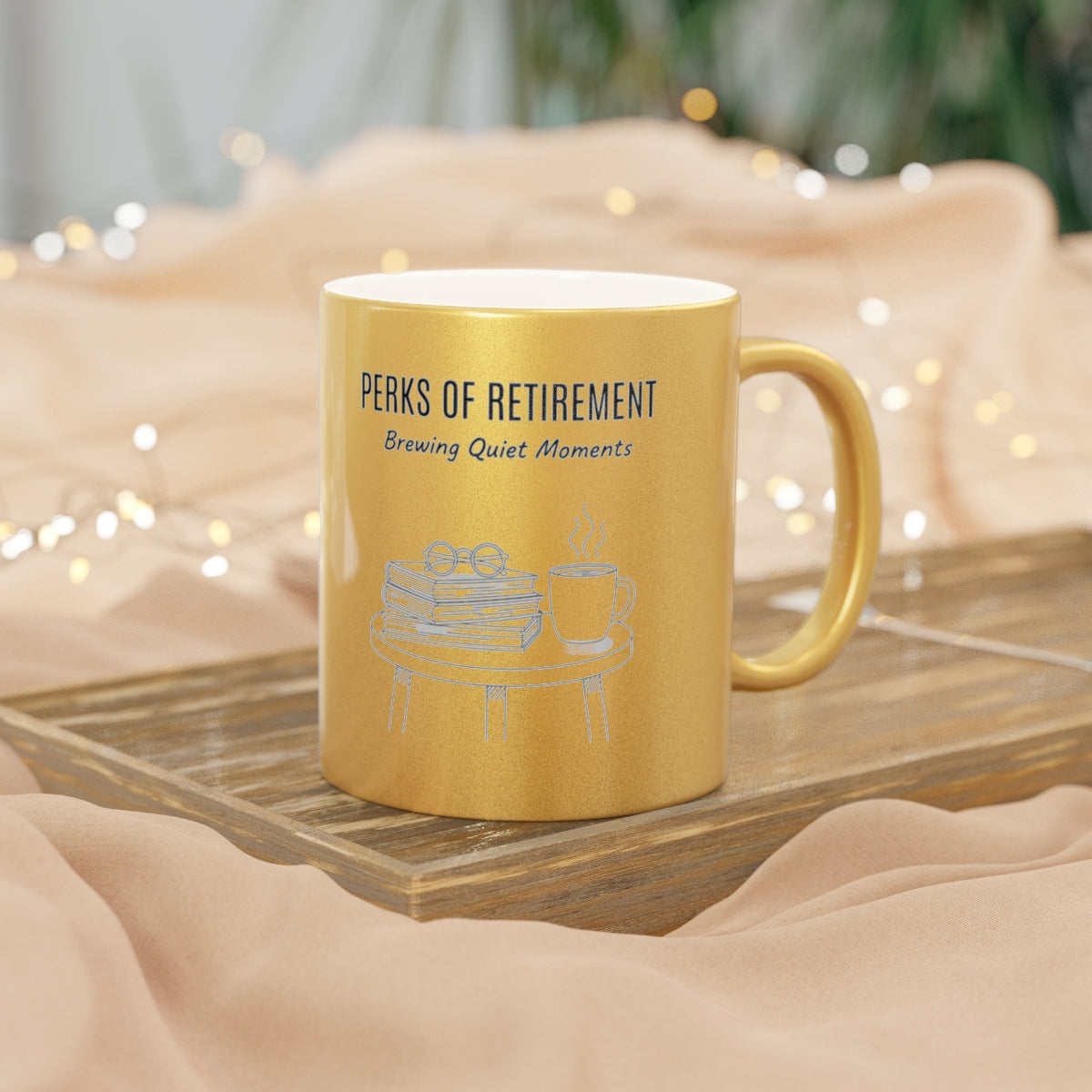 Perks of Retirement Brewing Quiet Moments mug