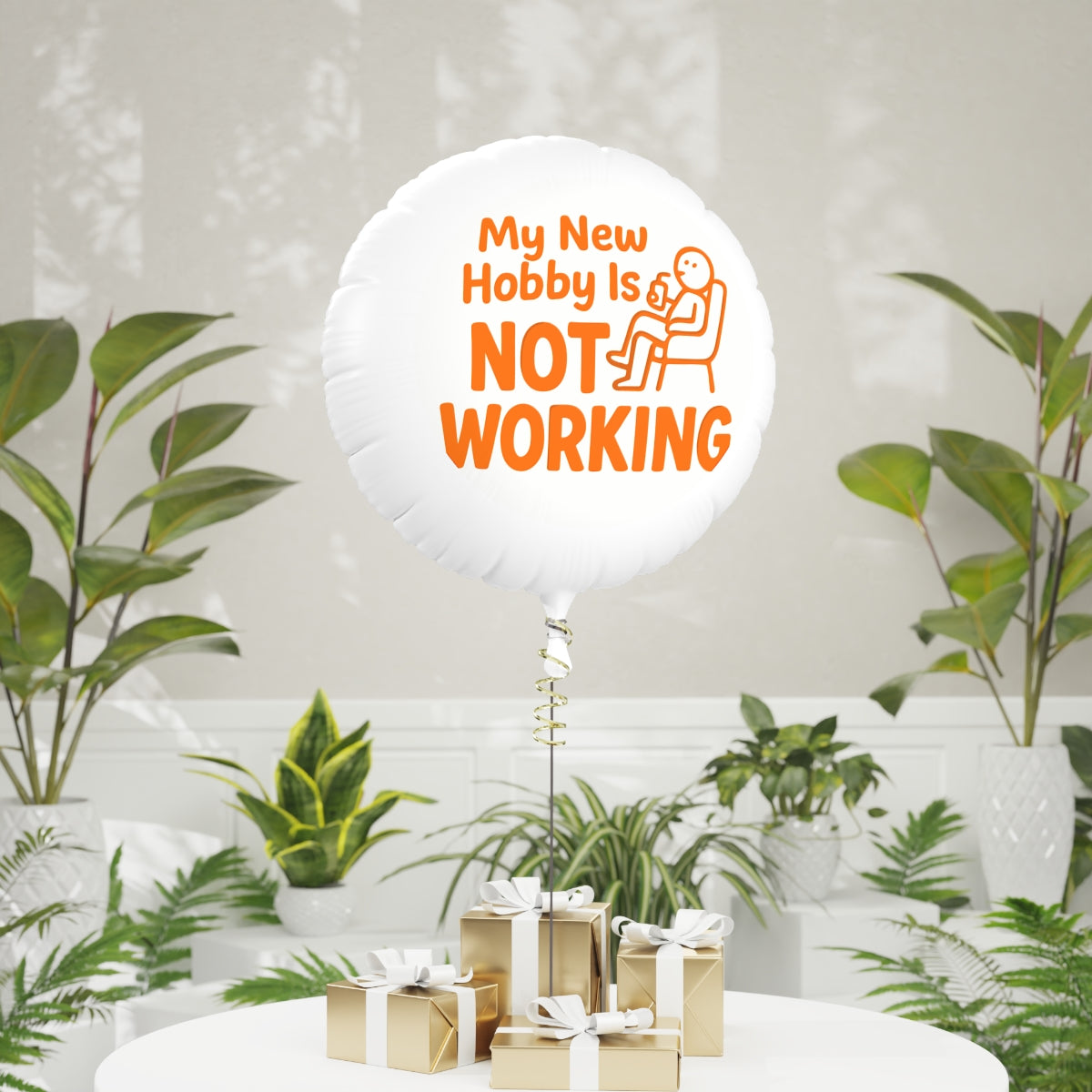 My New Hobby Is NOT Working | Celebration Mylar Ballons 11in or 22in - Retiree Gifts Retirement Party