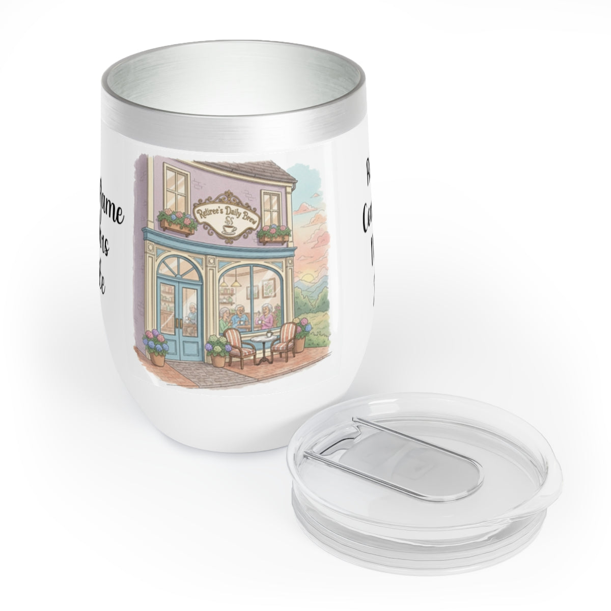 Cozy French Café Illustration Insulated Drinkware