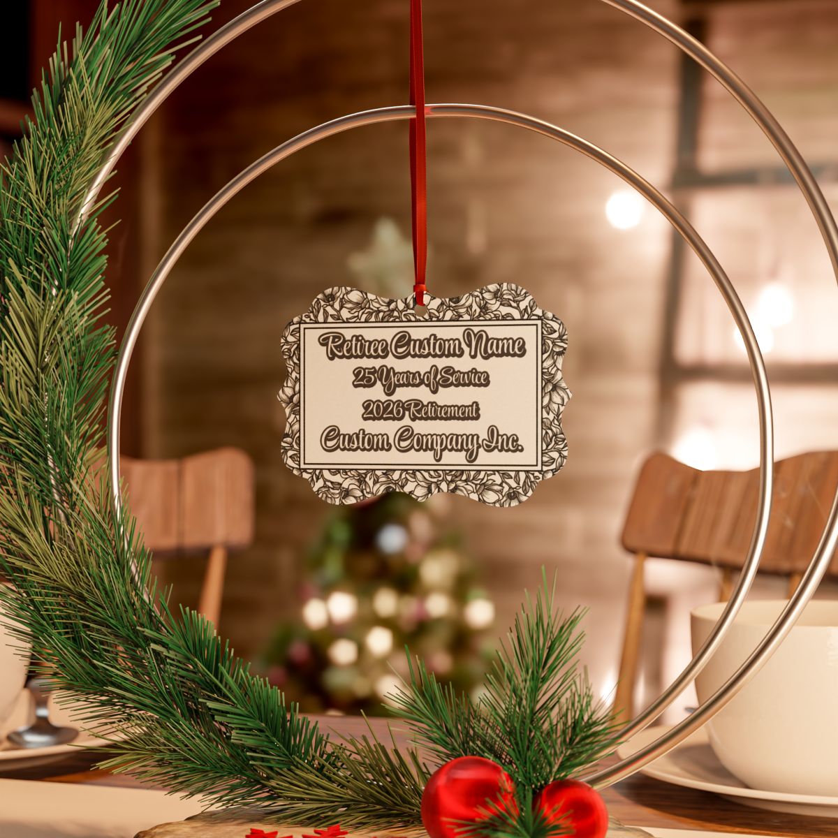 Custom Engraved Retirement 2023 Ornament Decoration