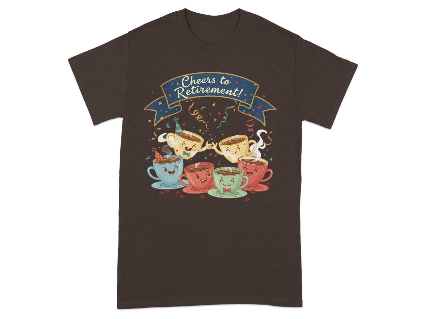 Cheers to Retirement Coffee Themed T-Shirt