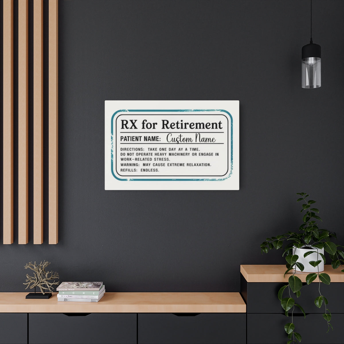 Personalized RX for Retirement Fun Gift Metal Art Sign - Retiree Gifts Retirement Party