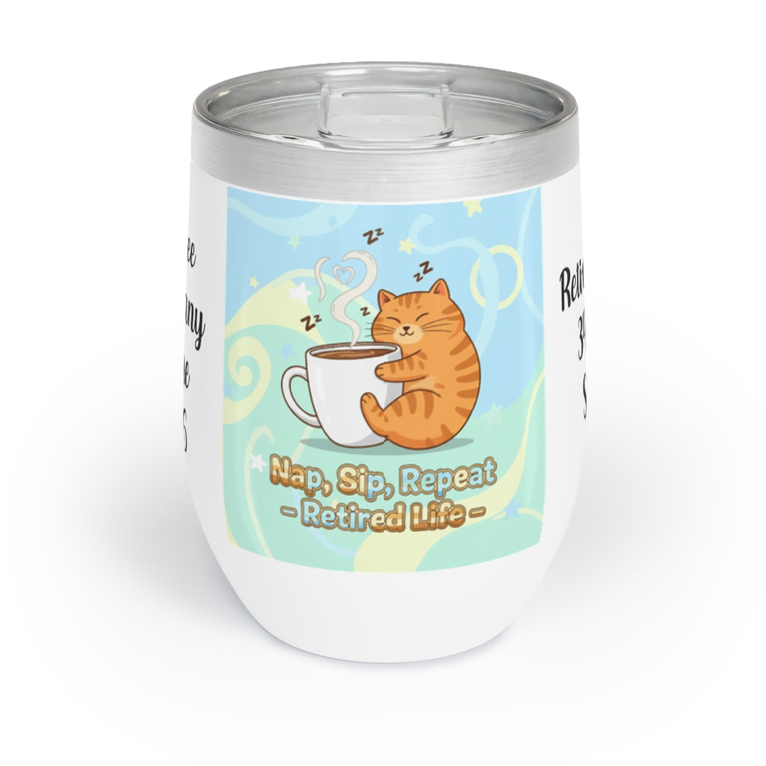 Nap Sip Repeat Retired Life Cat Travel Mug