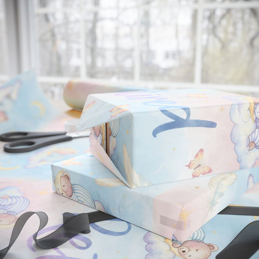 Adorable Pastel Wrapping Paper for Baby Showers and Birthdays