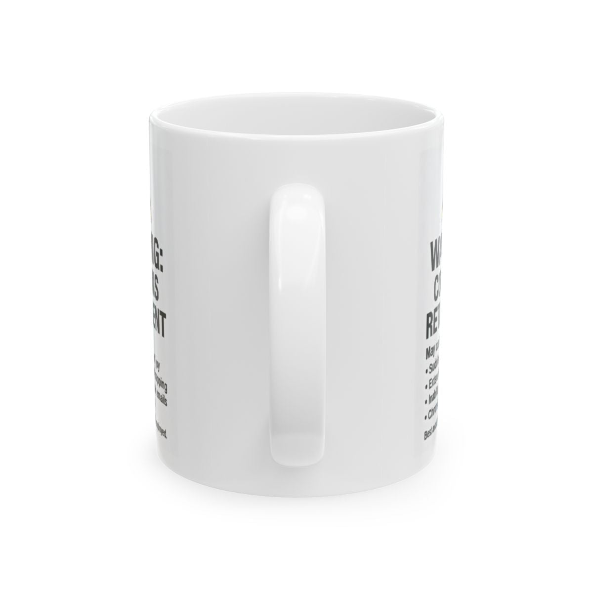 Funny Warning Sign White Mug उत्तरदायित्व सिर्फ उत्पाद