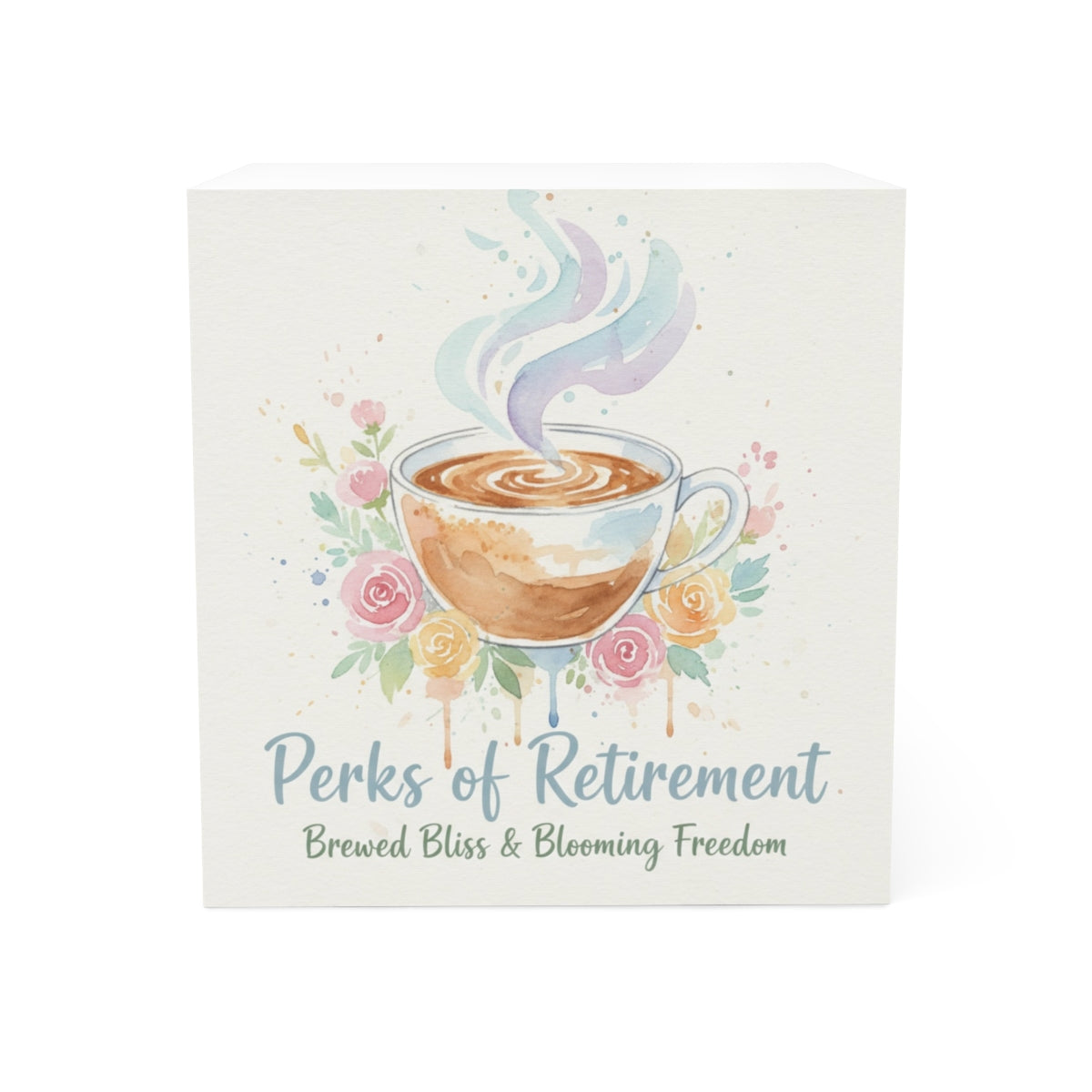 Perks of Retirement Brewed Bliss & Blooming Freedom Wall Art