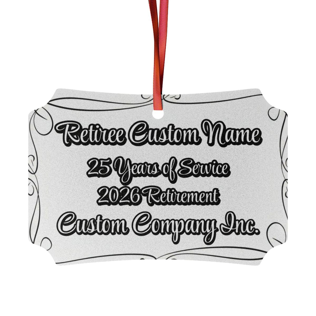 Retiree Custom Name 25 Years of Service 2026 Retirement Ornament