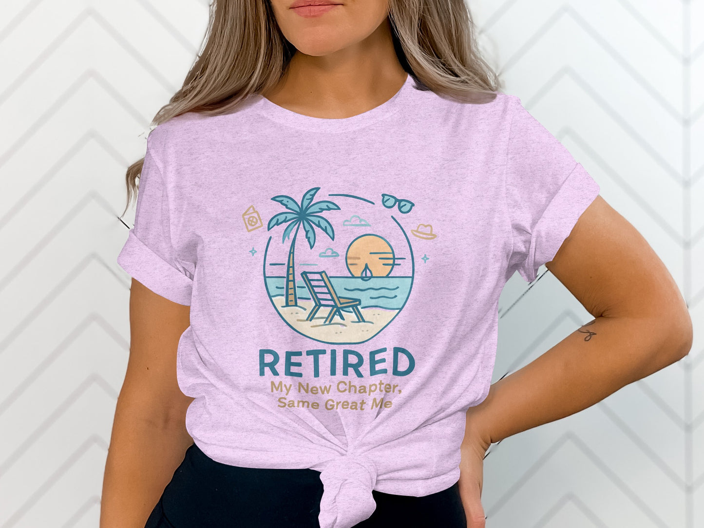 Retired My New Chapter Same Great Me | Retirement Gift | Soft Color Bella T-Shirts - Retiree Gifts Retirement Party