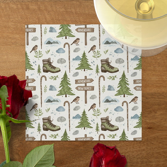 Nature Inspired Adventure Theme Paper Napkin