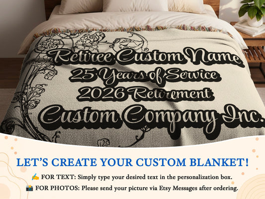 Personalized Retirement and Service Custom Blanket product type