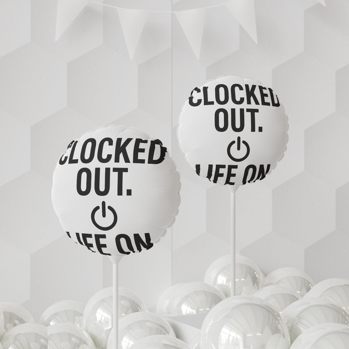 Clocked Out Life On | Retirement Celebration Surprise | This Mylar balloons 11in or 22in - Retiree Gifts Retirement Party