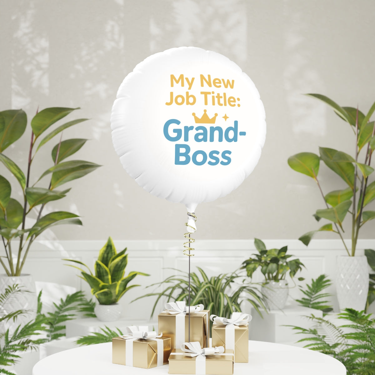 My New Job Title Grand Boss | Customizable Retirement Gift | Celebrate Retirement New Grandboss Title Mylar Ballons 11in or 22in - Retiree Gifts Retirement Party