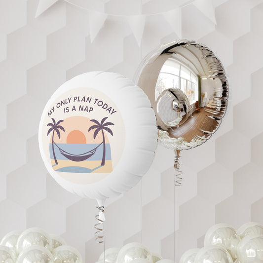 My Only Plan Today is a Nap | Relaxation Vibes | Personalized Retirement Mylar Ballons 11in or 22in - Retiree Gifts Retirement Party