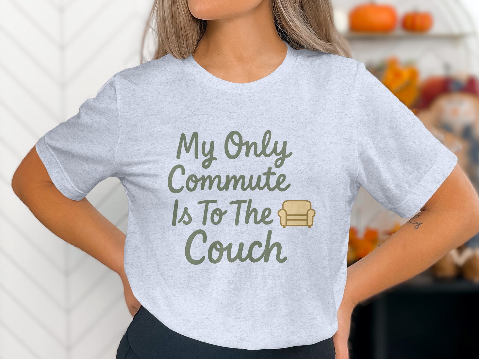 My Only Commute Is To The Couch | Retirement Life | Soft Color Bella T-Shirts - Retiree Gifts Retirement Party