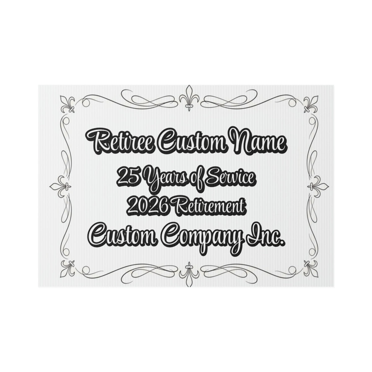Custom Engraved 25 Years Service Retirement Plaque product