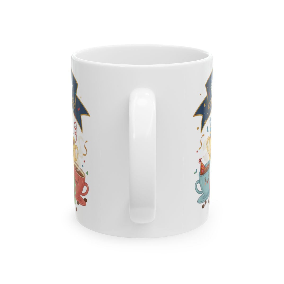 Cute Cartoon Animals in Tea Cups Design Mug