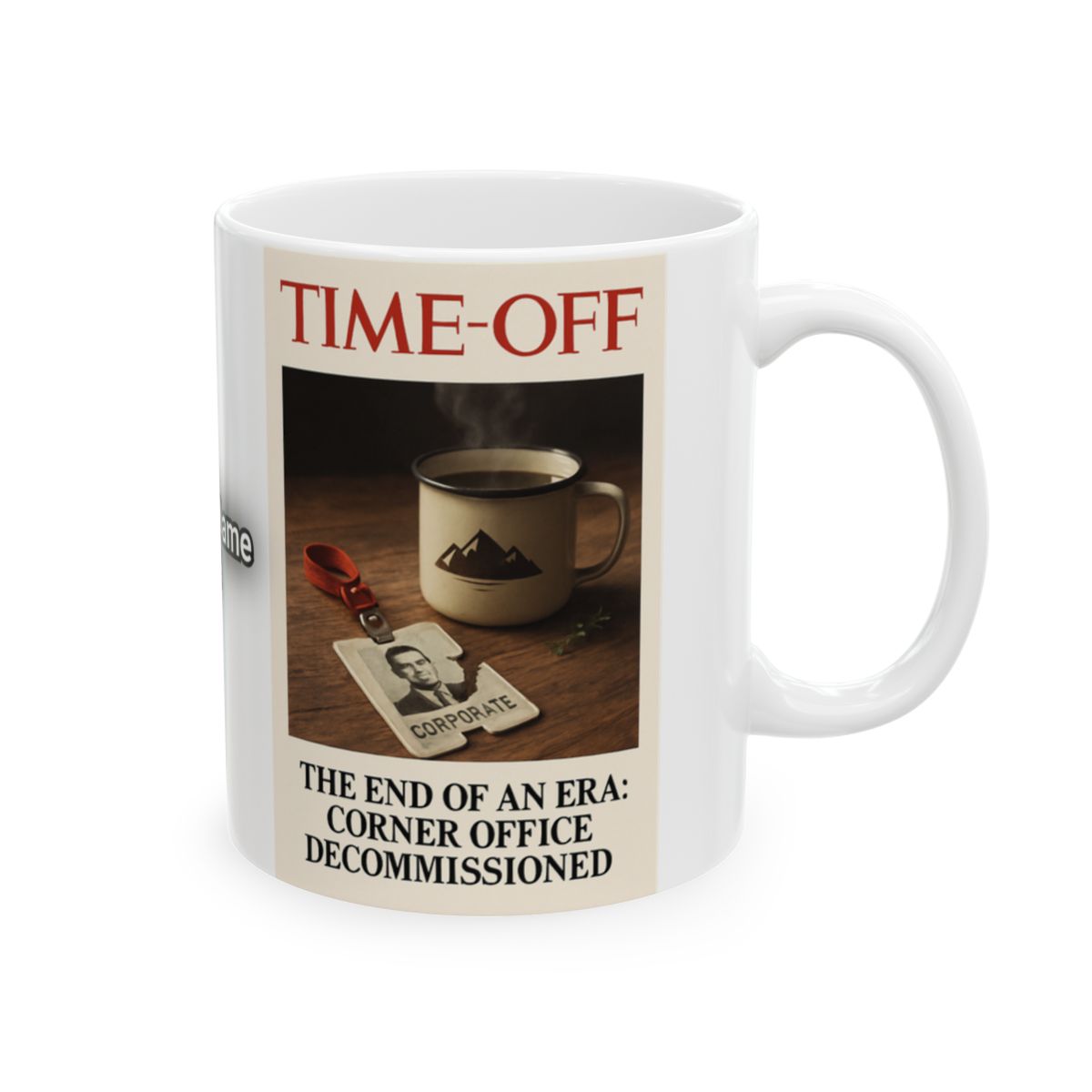 TIME-OFF Magazine Cover Ceramic Coffee Mug