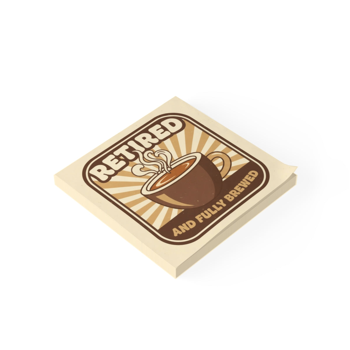 Retired and Fully Brewed Square Art Decorative Sign