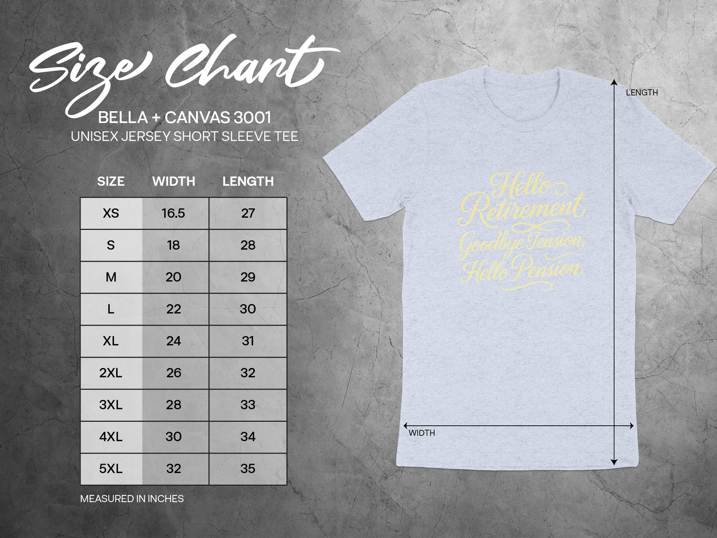 Hello Retirement Goodbye Tension Hello Pension | Celebrate with Soft Color Bella T-Shirts - Retiree Gifts Retirement Party