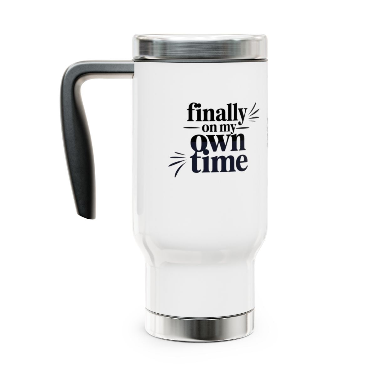 Personalized Retirement Travel Mug (Tumbler) – “Finally On My Own Time Retiree Name” - Retiree Gifts Retirement Party