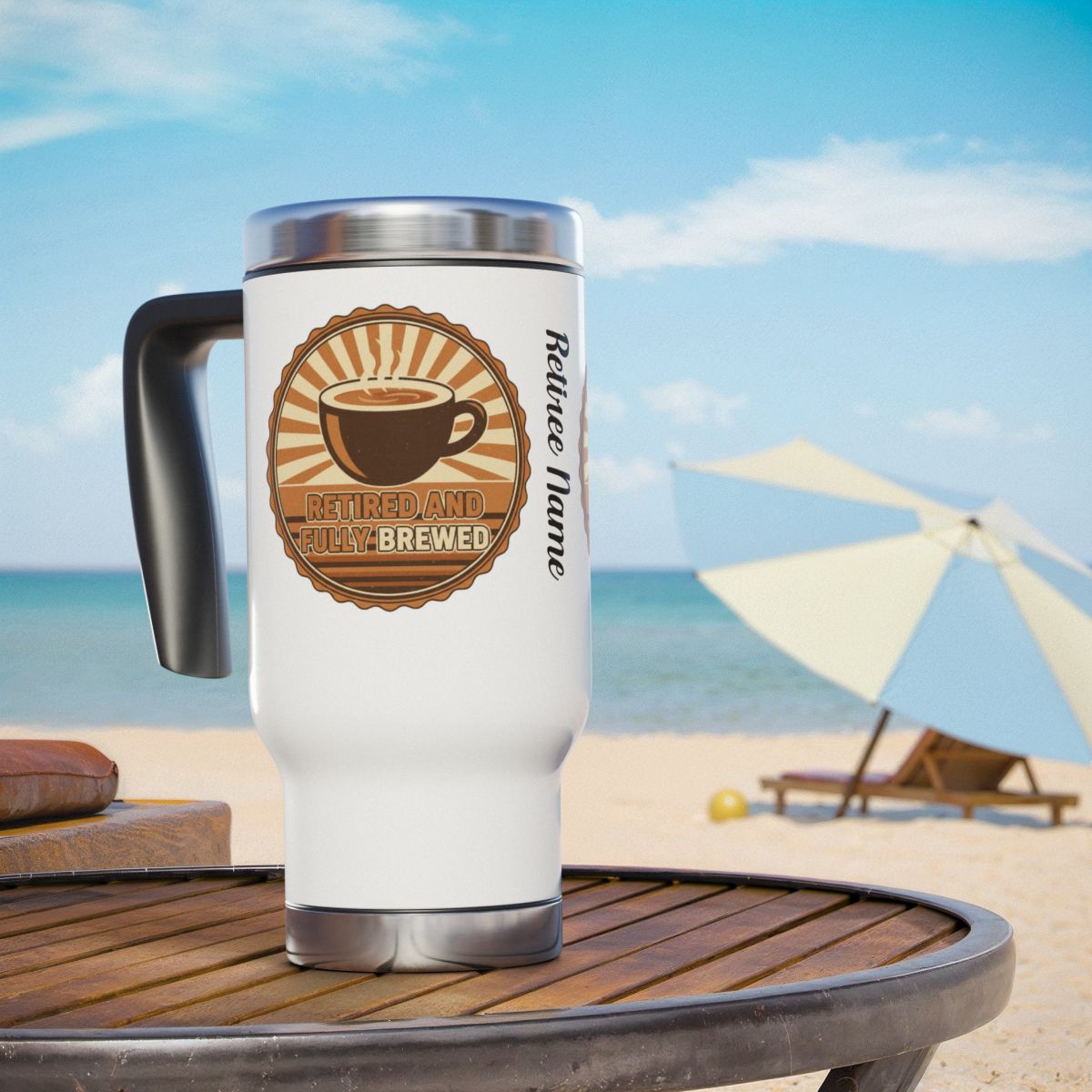 Retired and Fully Brewed Customized Coffee Mug