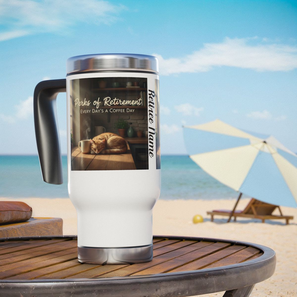 Personalized Cat Lover Mug for Retirement Enthusiasts