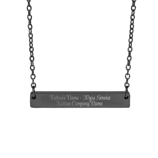 Retiree's Name 30yrs Service Retiree Company Name Necklace