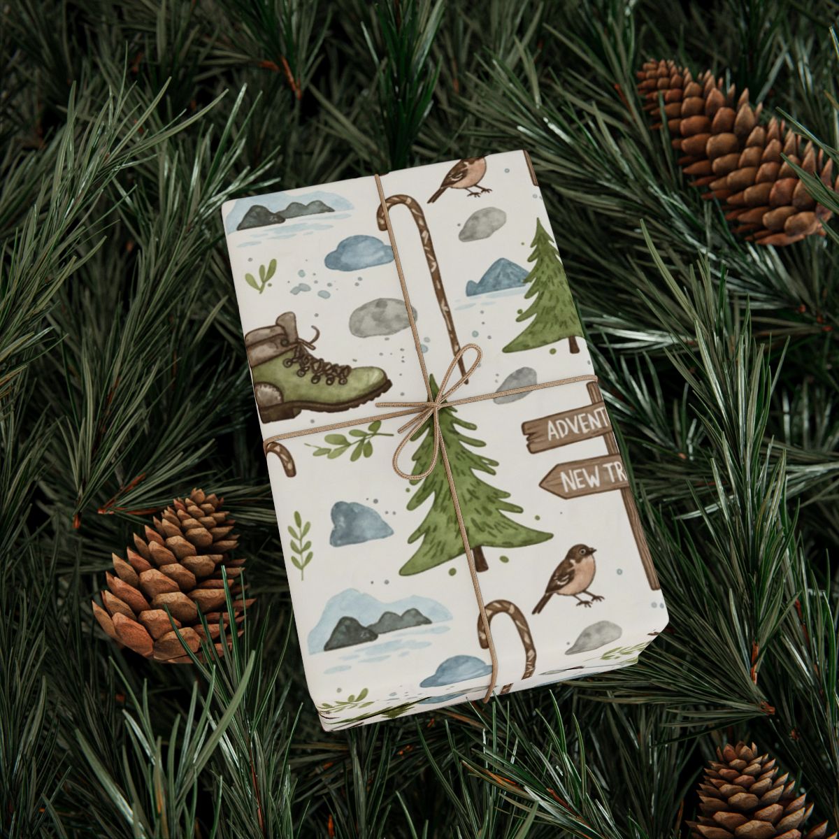 Adventurous Nature Themed Gift Wrapping Paper