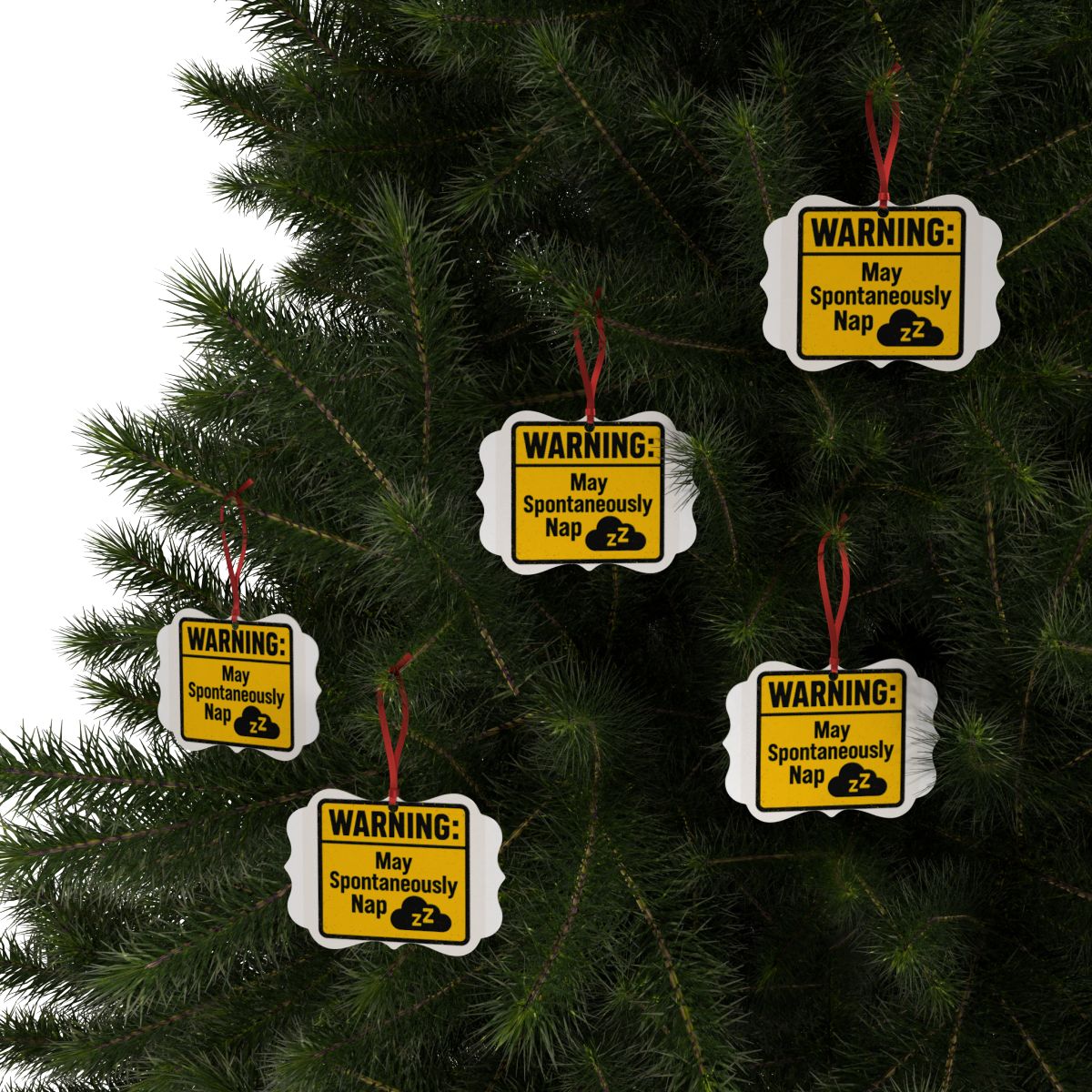 Warning May Spontaneously Nap | Custom Cut Acrylic Ornament - Retiree Gifts Retirement Party