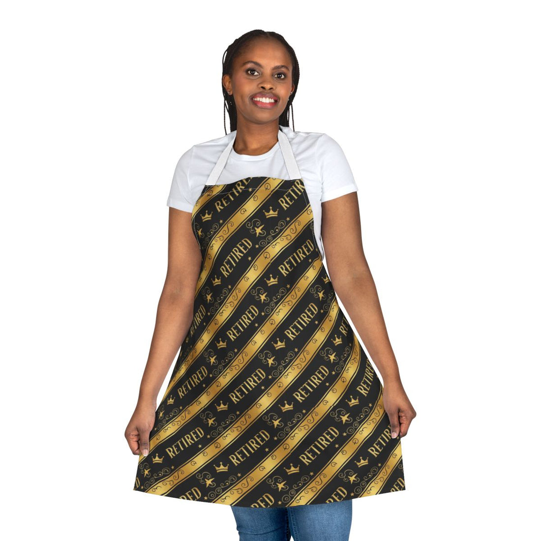 Elegant Retired Design Cooking Apron for Kitchen Use