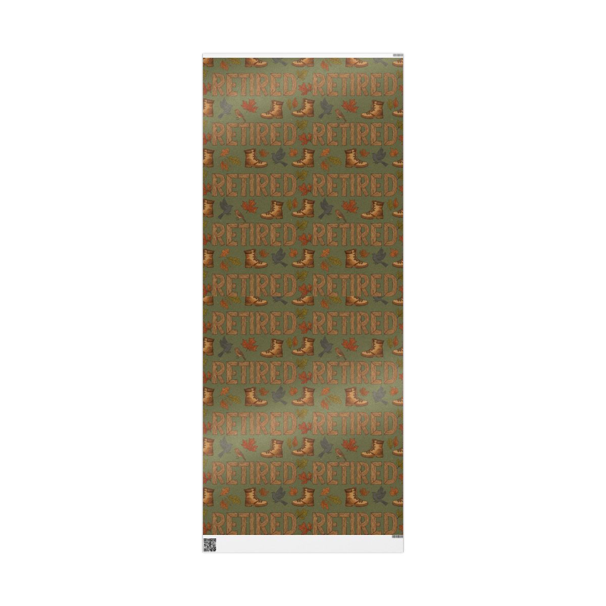 Retired Design Wall Art with Boots and Leaves Print