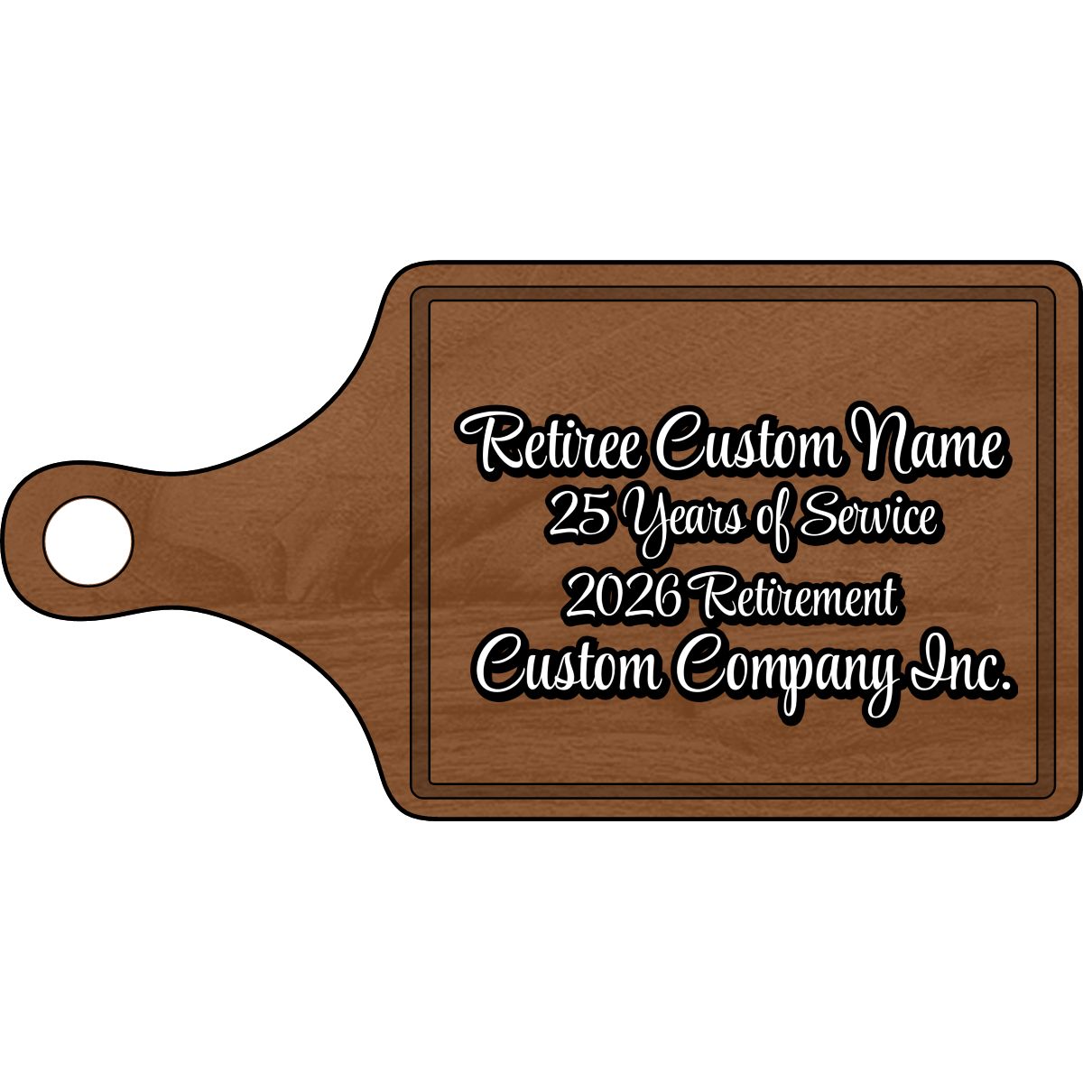 Retiree Custom Retirement Cutting Board for 25 Years