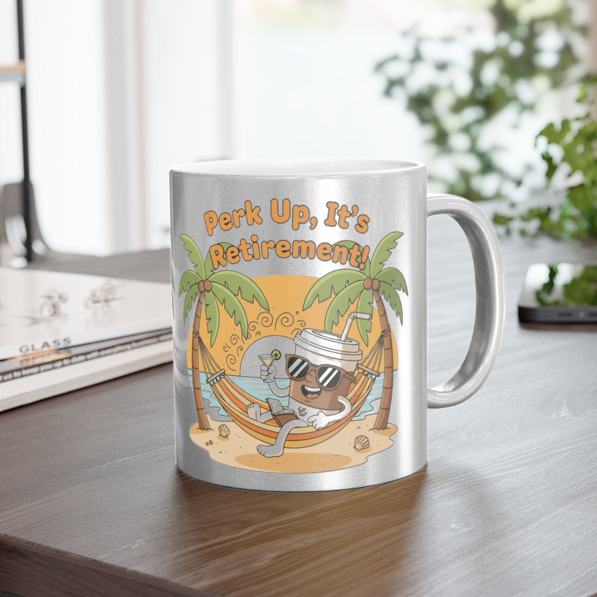 Perk Up It's Retirement Fun Beach Scene Mug