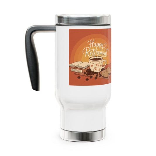 Happy Retirement Travel Mug with Coffee Design