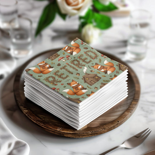 Retired Foxes House Design Square Napkins product