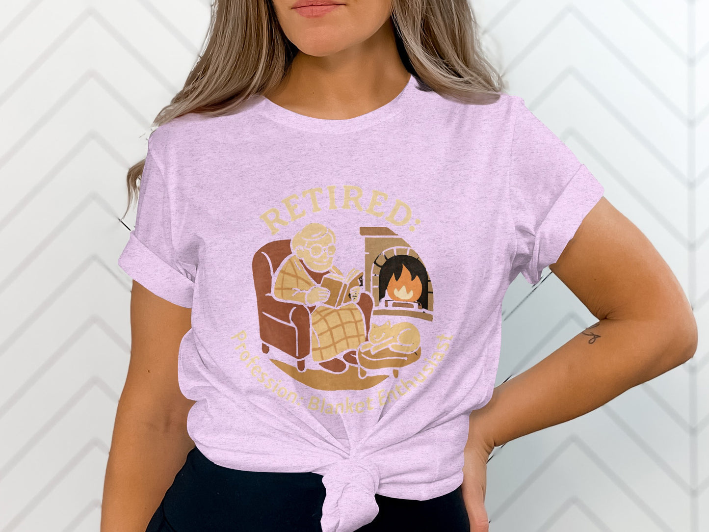 Retired Profession Blanket Enthusiast | Personalized | Perfect Soft Color Bella T-Shirts - Retiree Gifts Retirement Party