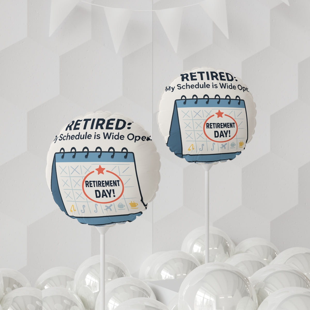 Retired My Schedule is Wide Open | Retirement Day | Celebrate with a Personalized Mylar Balloons 11in or 22in - Retiree Gifts Retirement Party