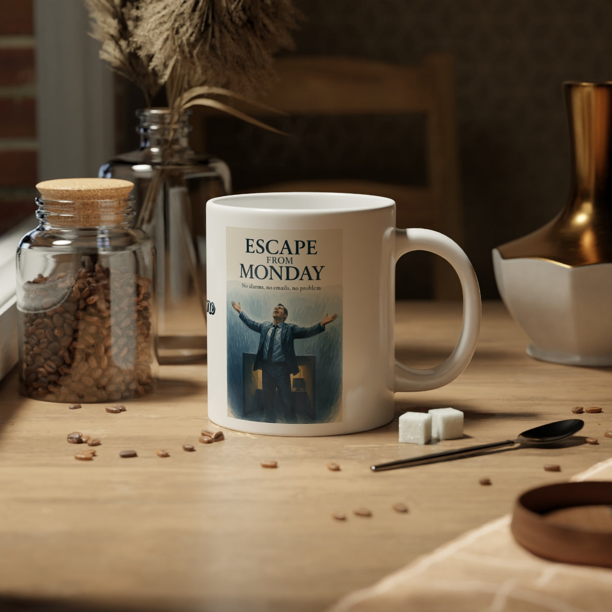 Escape From Monday No alarms no emails no problem | Personalized Microwavable Ceramic Mugs 11oz 15oz 20oz - Retiree Gifts Retirement Party