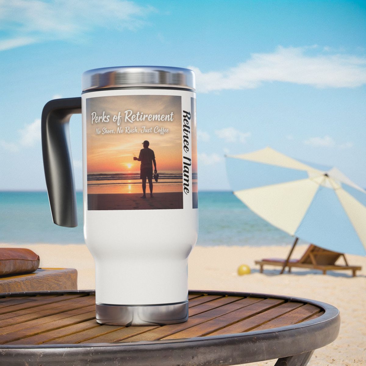 Personalized Perks of Retirement Travel Mug Retirement Gift